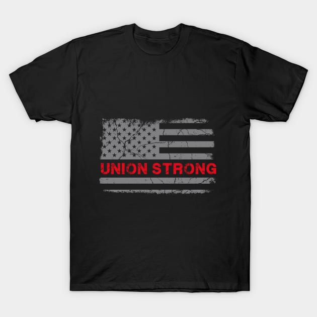 Union Strong American Flag T-Shirt by Voices of Labor